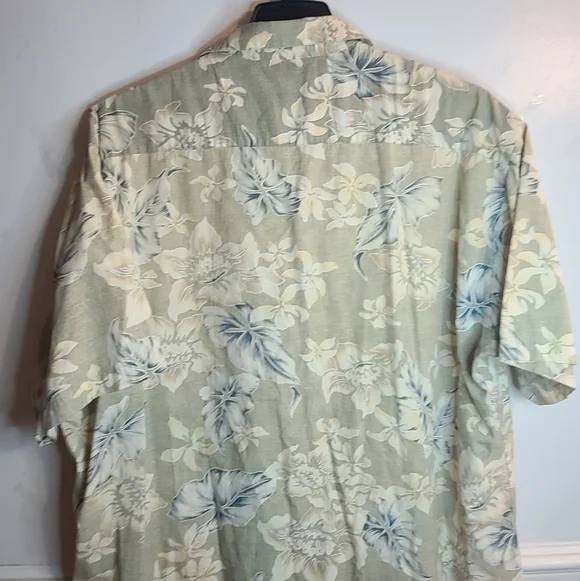 Pierre Cardin Beige and Blue Floral Men's Shirt - Picture 6 of 6
